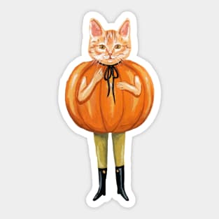 Pumpkin cat Sticker